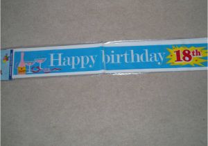 Happy 18th Birthday Facebook Banner Happy 18th Birthday Plastic Party Banner 4 Banners Each