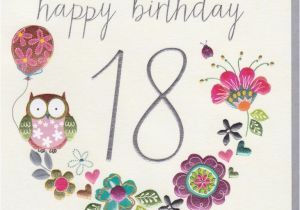 Happy 18th Birthday Flowers Birthday Cards Ages 18 100 Collection Karenza Paperie