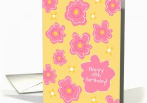 Happy 18th Birthday Flowers Happy 18th Birthday Bright Pink Whimsical Flowers Card