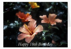 Happy 18th Birthday Flowers Happy 18th Birthday Flower Card Zazzle