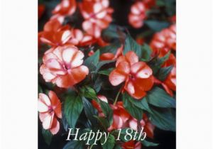 Happy 18th Birthday Flowers Happy 18th Birthday Flower Card Zazzle