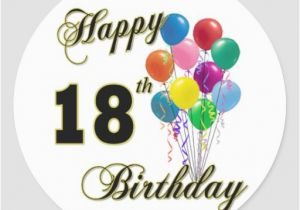 Happy 18th Birthday Gifts for Him Happy 18th Birthday Gifts Classic Round Sticker Zazzle