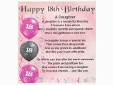 Happy 18th Birthday My Daughter Quotes Daughter Poem 18th Birthday Notepad Zazzle Co Uk