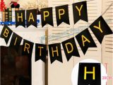 Happy 18th Birthday Personalised Banner Aliexpress Com Buy 1 Set Happy Birthday Banner Black and