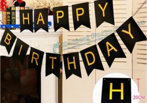 Happy 18th Birthday Personalised Banner Aliexpress Com Buy 1 Set Happy Birthday Banner Black and