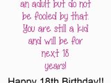 Happy 18th Birthday son Quotes 18th Birthday Quotes for Girls Quotesgram