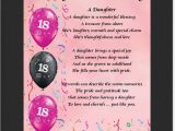 Happy 18th Birthday to My Daughter Quotes Personalised Mounted Poem Print 18th Birthday Daughter