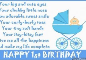 Happy 1st Birthday Baby Boy Quotes 1st Birthday Poems Happy First Birthday Poems