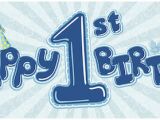 Happy 1st Birthday Banner Clipart Products Partymoods