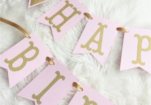 Happy 1st Birthday Banner Tesco Happy 1st Birthday Banner Pink and Gold by Sweetstoppartyshop