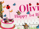 Happy 1st Birthday Banner Tesco Happy 1st Birthday butterfly Ladybird Banner theme