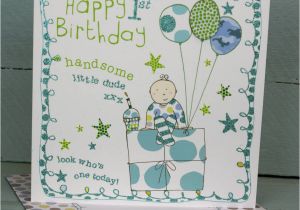 Happy 1st Birthday Boy Card Happy 1st Birthday Card for A Boy by Molly Mae