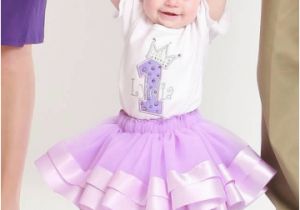 Happy 1st Birthday Girl Outfits Girls Lavender Bling Princess Crown Satin Ribbon Lace