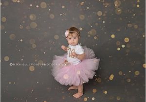 Happy 1st Birthday Girl Outfits Gold First Birthday Bodysuit and Pink Tutu by Hellobuttercup