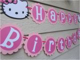 Happy 1st Birthday Hello Kitty Banner Items Similar to Hello Kitty Happy Birthday Banner Pink