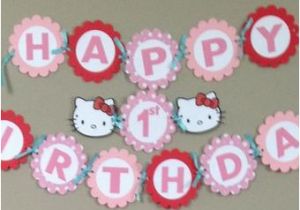 Happy 1st Birthday Hello Kitty Banner Popular Items for Happy 1st Birthday On Etsy