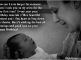 Happy 1st Birthday son Quotes From Mom Sentimental Quotes for sons Birthday Quotesgram