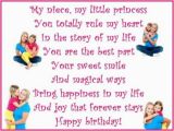 Happy 1st Birthday to My Niece Quotes Happy Birthday Wishes Poems and Quotes for A Niece