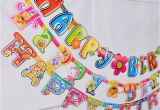 Happy 2 Birthday Banners 2 2m Happy Birthday Banners Paper Flags Alphabet Hanging