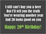 Happy 20th Birthday Funny Quotes Happy 20th Birthday Quotes Quotesgram