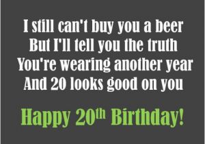 Happy 20th Birthday Funny Quotes Happy 20th Birthday Quotes Quotesgram