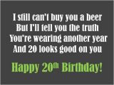 Happy 20th Birthday Quotes Funny Happy 20th Birthday Quotes Quotesgram