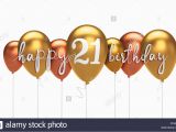 Happy 21st Birthday Balloon Banner Happy 21st Birthday Gold Balloon Greeting Background 3d