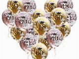 Happy 21st Birthday Balloon Banner Rose Gold 18 21st 30 40 50 Happy Birthday Confetti