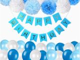 Happy 21st Birthday Banner Blue 1st Birthday Decorations Amazon Co Uk