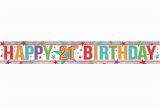 Happy 21st Birthday Banner Clip Art Free Multi Colour Happy 21st Birthday Holographic Foil Banners