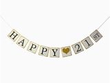 Happy 21st Birthday Banner Free Happy 21st Birthday Banner Gold Glitter forever 21 Party