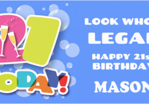 Happy 21st Birthday Banner Free Happy 21st Birthday for Boy Banner 2 39 X 4 39 Custom Signs