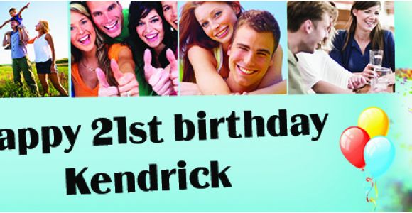 Happy 21st Birthday Banner Free Happy 21st Birthday Photo Collage Banner theme