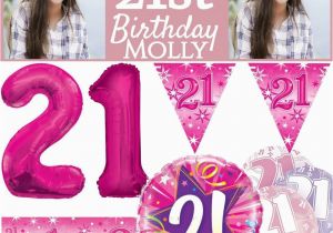 Happy 21st Birthday Banners Pink Age 21 Female Happy 21st Birthday Banner Confetti
