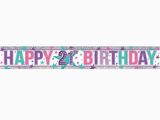 Happy 21st Birthday Banners Printable Happy 21st Birthday Pink Banner 2 7m