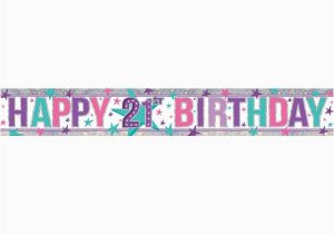 Happy 21st Birthday Banners Printable Happy 21st Birthday Pink Banner 2 7m