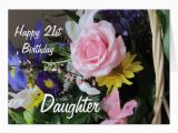 Happy 21st Birthday Flowers Happy 21st Birthday Daughter Pink Rose Bouquet Card