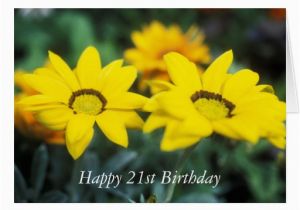 Happy 21st Birthday Flowers Happy 21st Birthday Flower Card Zazzle