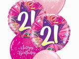 Happy 21st Birthday Flowers Pink 21st Birthday Balloon Bouquet Party Fever