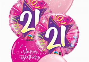Happy 21st Birthday Flowers Pink 21st Birthday Balloon Bouquet Party Fever