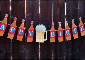 Happy 21st Birthday son Banner Happy 21st Birthday Banner Beer Birthday by