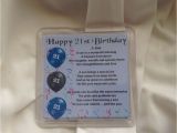 Happy 21st Birthday to My son Quotes Personalised Coaster son Poem 21st Birthday Free
