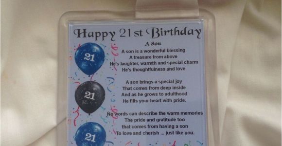 Happy 21st Birthday to My son Quotes Personalised Coaster son Poem 21st Birthday Free