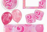 Happy 2nd Birthday Banner Boy Pink Girl Happy 2nd Birthday Bubbles Banners Decorations