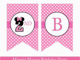 Happy 2nd Birthday Banner Girl Minnie Mouse Birthday Banner Minnie Mouse Banner Minnie