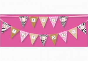 Happy 2nd Birthday Banner Girl Perfect Party Girl Happy Birthday Banner Paperstyle