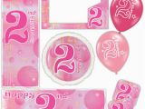 Happy 2nd Birthday Banner Girl Pink Girl Happy 2nd Birthday Bubbles Banners Decorations