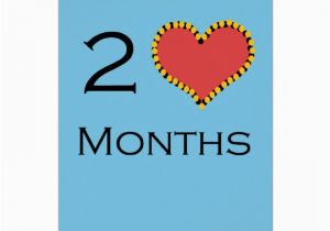 Happy 2nd Month Birthday Baby Quotes 2 Month Anniversary Card Zazzle Com