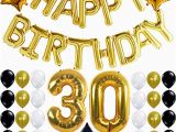 Happy 30th Birthday Banner Gold 30th Birthday Party Decorations Kit Happy Birthday