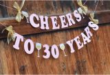 Happy 30th Birthday Banner Rose Gold 30th Birthday Banner for Her Cheers to 30 by